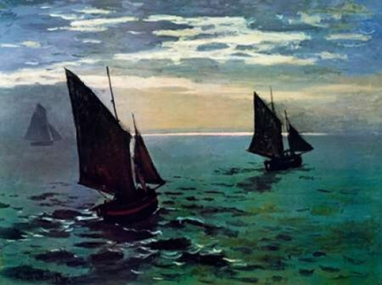 Boats Leaving The Harbor Poster Print by  Claude Monet - Item # VARPDX373760